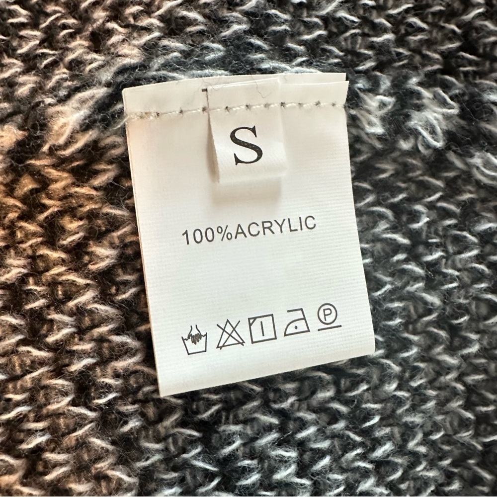 Chevron Pattern Open Front Cardigan Oversized Swe… - image 7